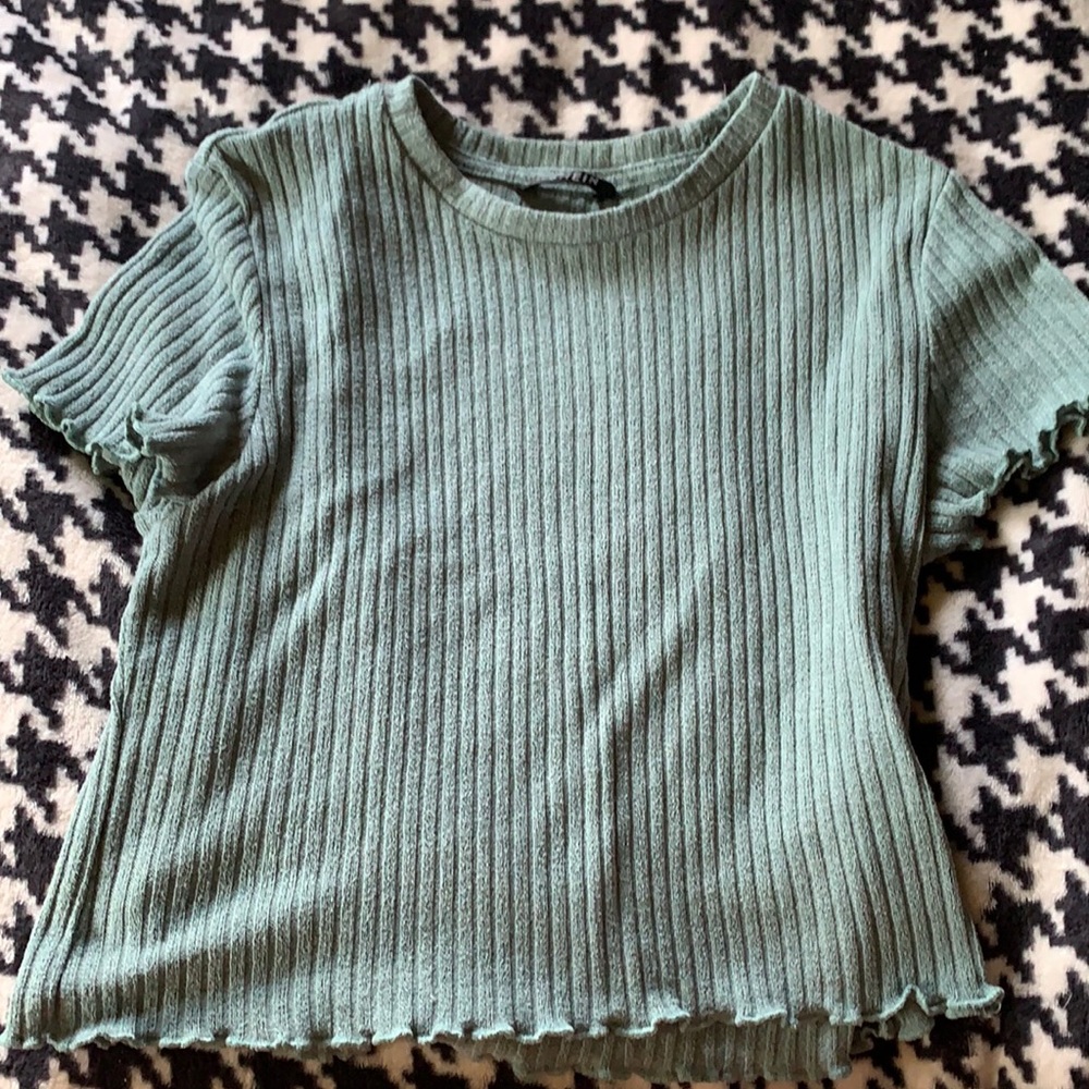 Green Shein shirt. Has been worn a couple of times